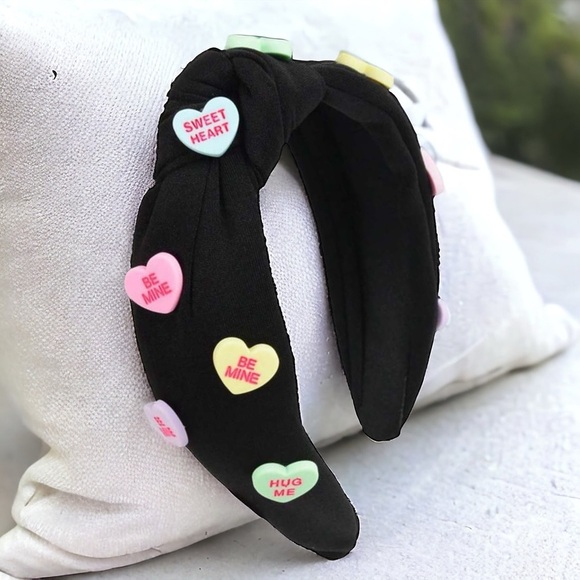 Brand New Valentine's Day Headbands - Adorned with Conversation Hearts, 5 Colors - Picture 11 of 14